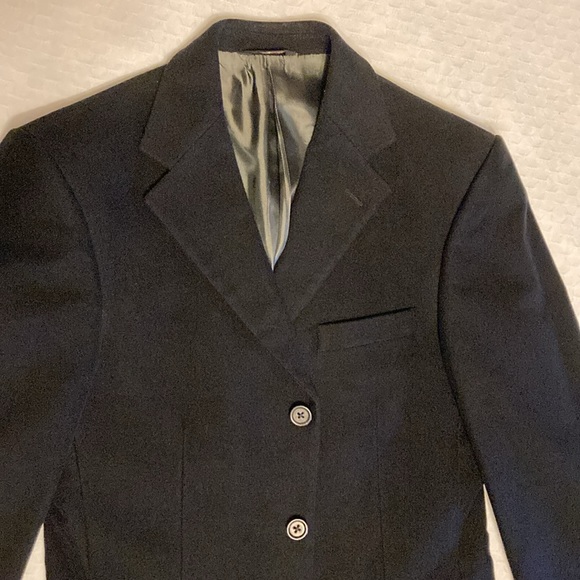 Banana Republic 3 button sport coat/jacket, black, 36R fitted, heavy twill - Picture 4 of 7